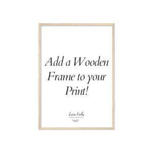 Wooden Photo Frame - Add to any print! White Wood Frame, Black Wood Frame, Light Wood Frame, Dark Wood Frame, Photo Frame, Poster Frame