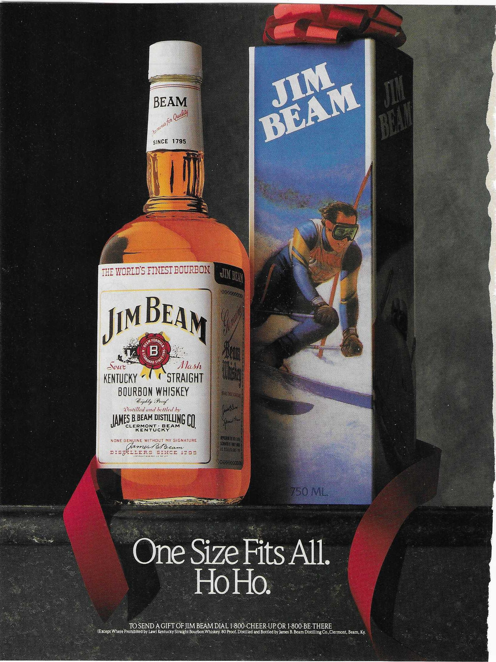 Original 1987 Full Page Magazine Advertisement for JIM BEAM 