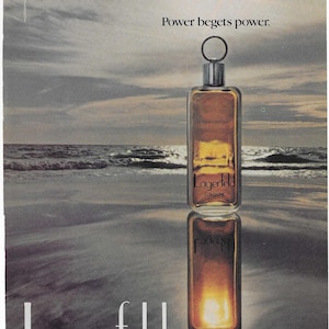 Original 1989 Full Page Magazine Advertisement LAGERFELD Cologne for Men 8 x 11 inches FREE Shipping!