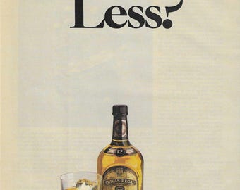 Original 1986 Full Page Magazine Advertisement for CHIVAS REGAL Scotch Whisky 8 x 11 inches FREE Shipping!