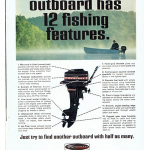 Original 1968 Full Page Magazine ad for MERCURY OUTBOARD MOTORS Great Shape 7 X 10 inches