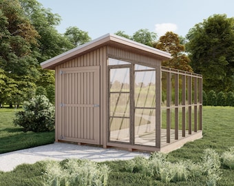 Greenhouse Shed Plans: Compact Backyard Garden House (PDF Download)