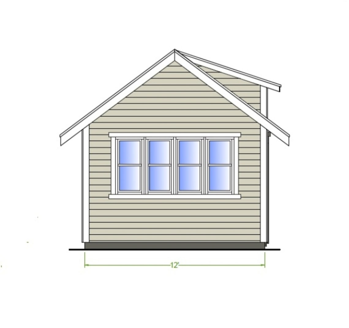 12x16 Garden Shed Plans Storage, House Blueprints With Material List Etsy