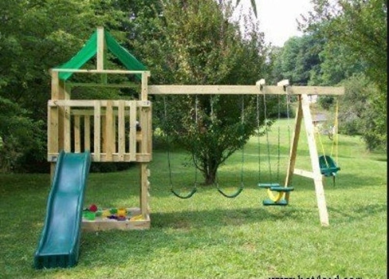 Kids Playhouse Swing Play Set backyard Adventures Etsy Ireland