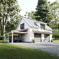 2-Car Garage Plan with Attic & Carport: 32'x24' Blueprint (PDF)