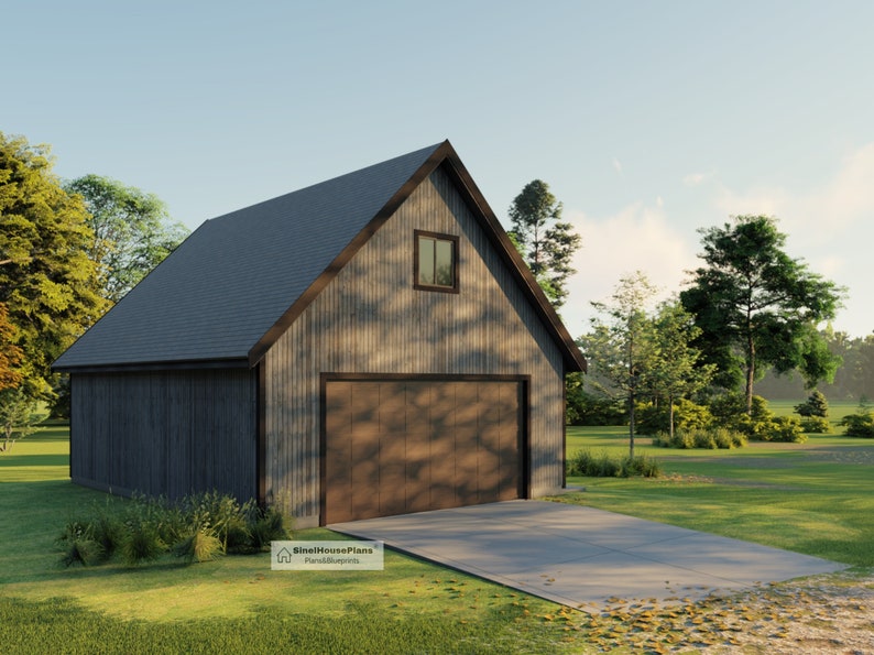 2car 2story Garage Plan Package ,24' X 30' Complete Building