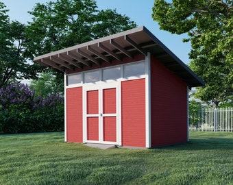 10x12 Modern Garden Shed Plans: DIY Storage Workshop Blueprints (PDF Download)