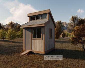 8&#39;x8&#39; Garden Shed Plans: Outdoor Storage Blueprints with Workbench (PDF Download)