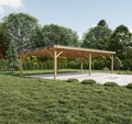 4 Car Carport Plans, 18' x 36' Lean to Pavilion Blueprints