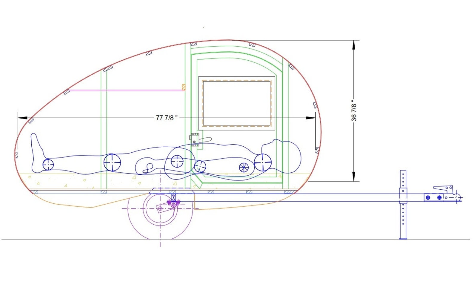 Motorcycle Small Car Teardrop Trailer Plans DIY Travel Camper