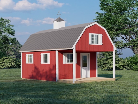 Barn Style Cabin House Plan With, House Plans That Look Like Barns