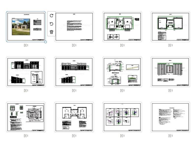 Modern Garage Plan with Workshop Area, 25 'x 56' 2-Car Garage Blueprints image 4