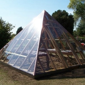 15 x 15 'piramide ingelijste kasplannen/gedetailleerde bouwconstructieblauwdrukken