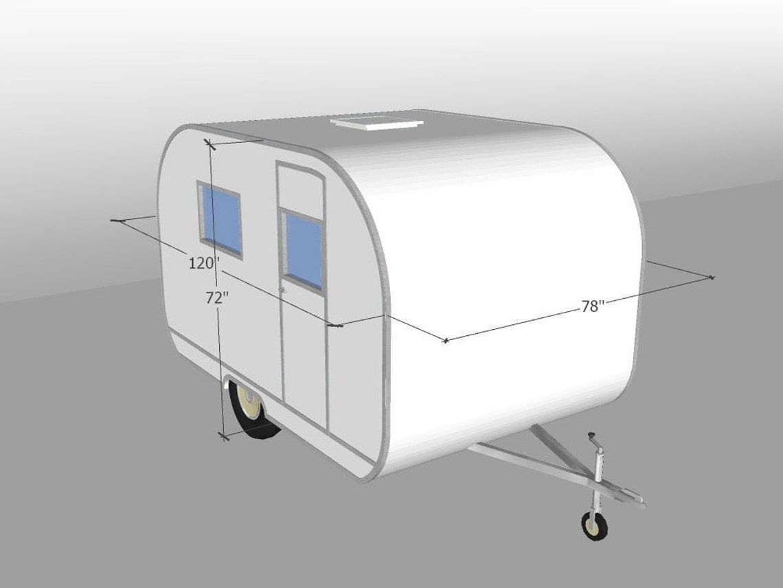 Tiny Travel Trailers Plans, Build Car Camper DIY Blueprints With