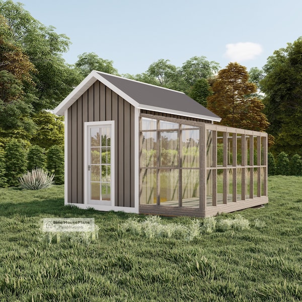 14'x14' combinatieplattegronden schuurkas, tuinberging (pdf-download)