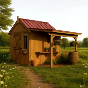 8x10 Outdoor Potting Schuppen-Pläne, Garten Lager Gebäude Blueprints mit Materialliste