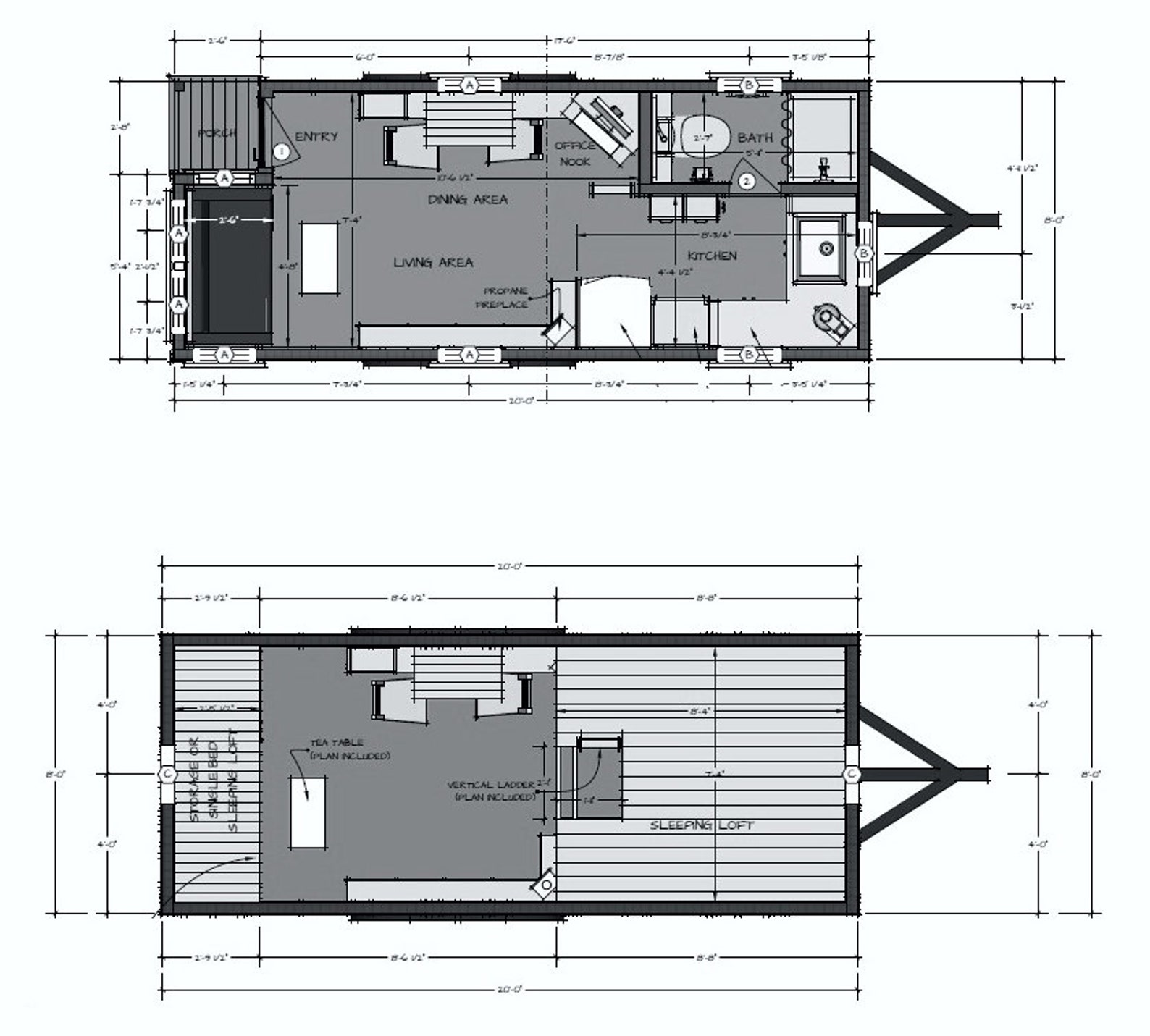 X Trailer Tiny House Plans Professionally Drawn Camper Etsy