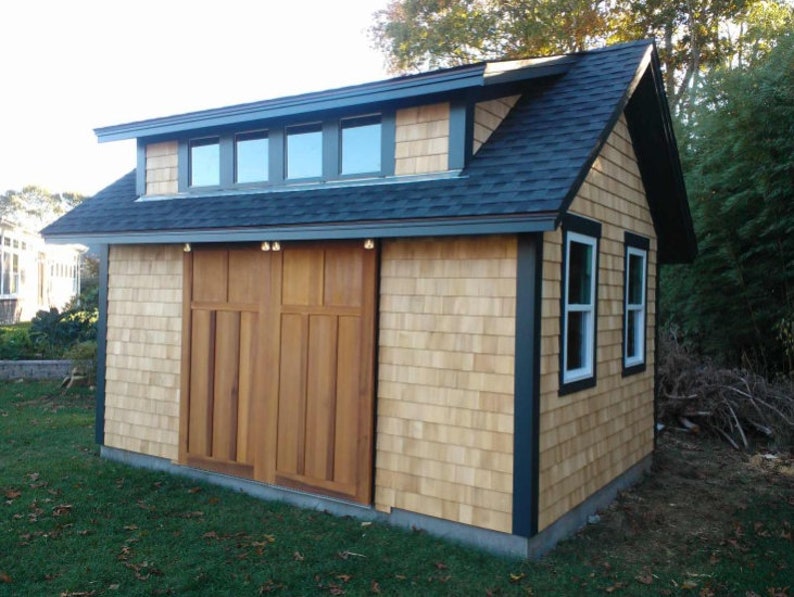 12x16 Garden Shed Plans Storage Workshop House Blueprints Etsy