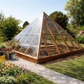 15'x15' Pyramid Framed Greenhouse Plans/Detailed -Triangular Style Garden House Construction Blueprints