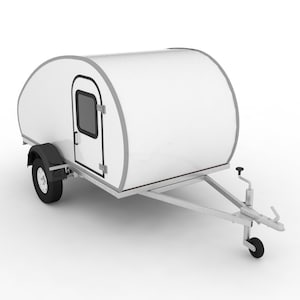Motorcycle Small Car Teardrop Trailer Plans DIY Travel Camper Blueprints Download with Material list