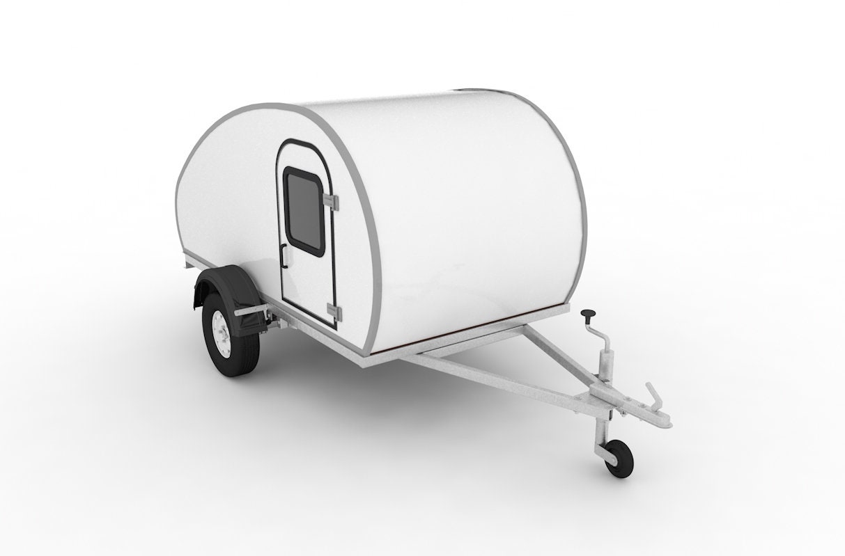 Motorcycle Small Car Teardrop Trailer Plans DIY Travel Camper Blueprints Download with Material list for sale  