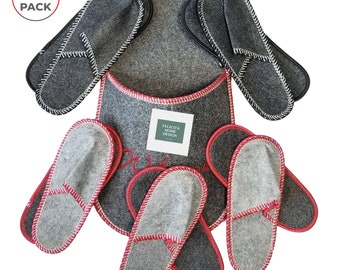 Guest Slippers Set of 5 Pairs | Washable Japanese House Slippers | Airbnb Hotel Spa Slippers | Wedding & Housewarming Gift