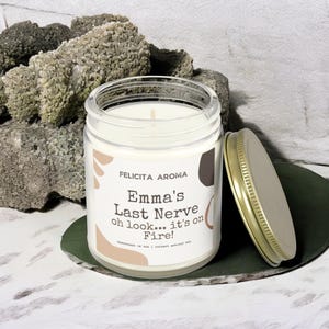 Last Nerve Candle - Funny Personalized Candle Gift | Custom Gift for Mom, BFF, or Friend | Unique Birthday Gift