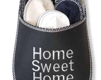 Huispantoffels voor gasten |Home sweet home|Housewarming cadeau|Nieuw huis cadeau|Familiecadeau|Moederdagcadeau|Slotencadeau| Slotcadeau makelaar