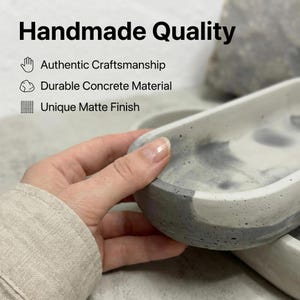 Handmade Stone Tray Concrete Bowl - Versatile Cement Tray for Coffee Table Decor and More imagem 6