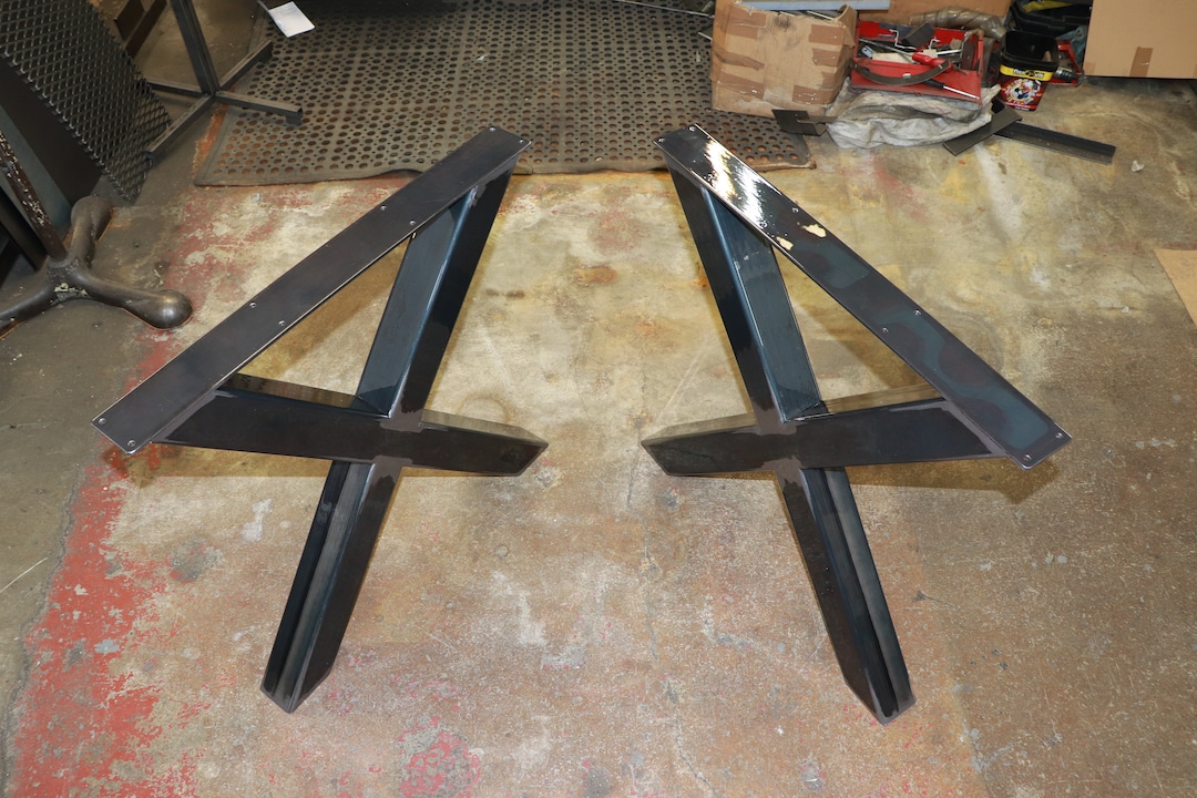 Metal Dining Table Legs. X Shape. Custom Sizing for Coffee Tables
