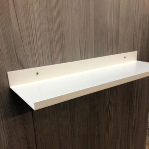 Metal Shelf. Steel Picture Ledge. Wall Shelf. Black or White Powder Coating. Various Widths Available.