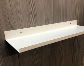 Prateleira de aço para quadros: Prateleira de parede flutuante preta ou branca