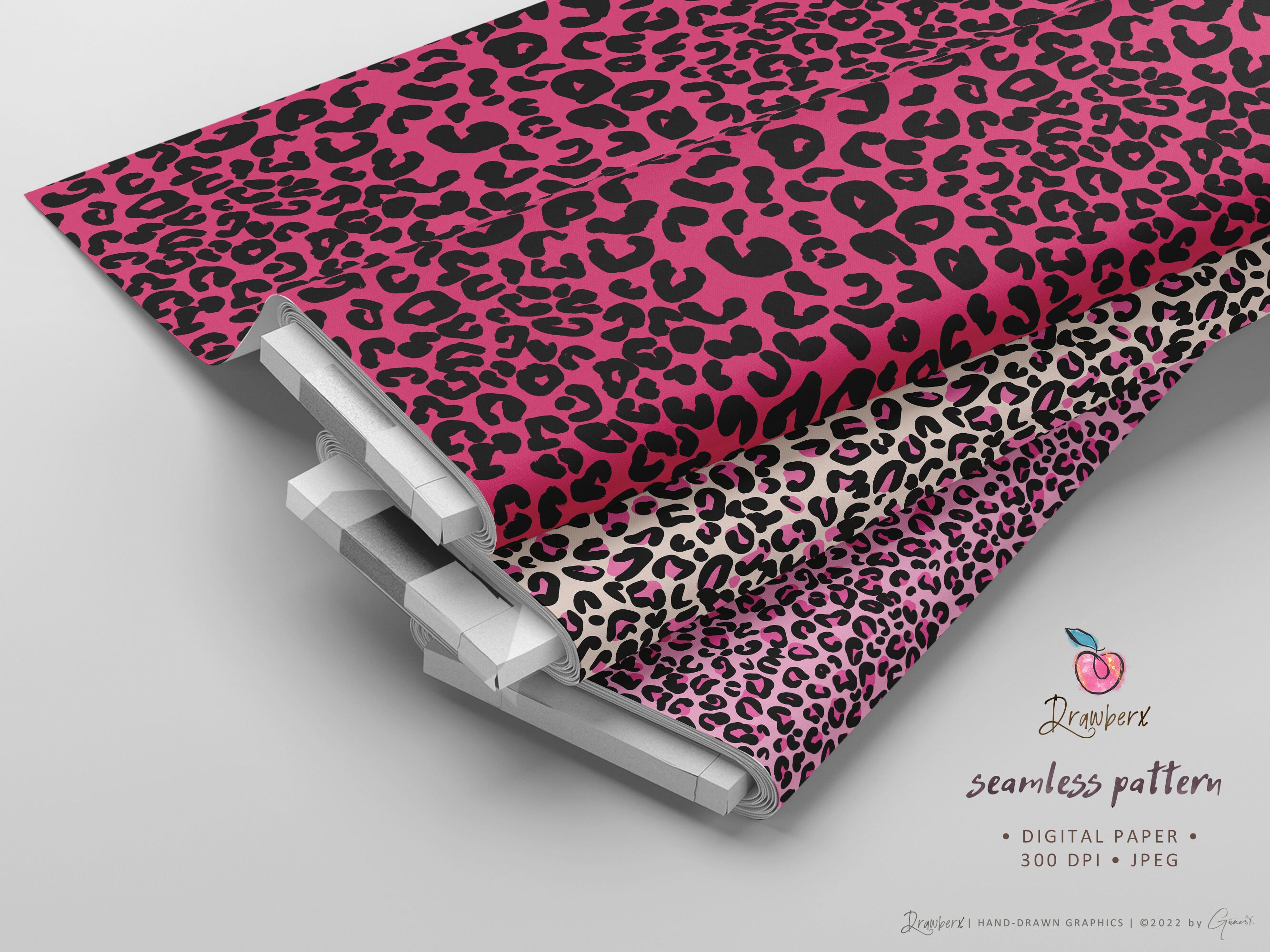 Pink Leopard Digital Paper, 7 Seamless Pattern | Hot Pink, Cheetah ...