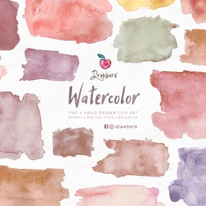 Watercolor Splatter, background clipart | Neutral brush strokes, Earthy Tones, brown, abstract, design elements, Splashes, Digital Download