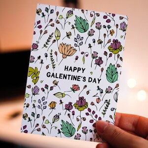 Happy Galentine's Day Karte | druckbare Karte | Freundin | bester freund | beste Freundin | Schwester | Freund | Valentinskarte | Floral
