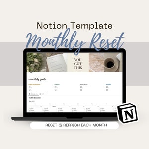 Monthly Reset Notion Template Notion Templates Monthly Goals and Monthly Reset Notion Template Notion Templates Monthly Goals and