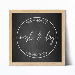 Wash and Dry Farmhouse Laundry Sign, Laundry Room Decor, Farmhouse Chalk Sign, Laundry Decor, Rustic Sign, Southern Decor