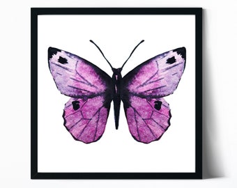Watercolor Butterfly Print, Butterfly Printable
