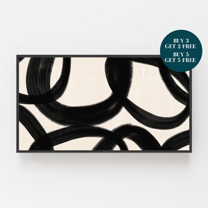 Abstract Samsung Frame TV Art, Black Abstract Digital Art, Frame Art TV, Abstract Print for Digital TV, Digital Download for Samsung Frame