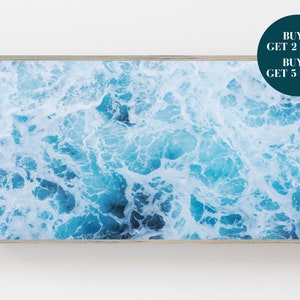 Ocean Waves Samsung Frame TV Art, Digital Art, Beach Frame Art TV, Digital Download for Samsung Frame, Blue Ocean Samsung tv Art
