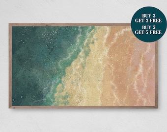 Ocean Samsung Frame TV Art, Digital Art, Beach Frame Art TV, Digital Download for Samsung Frame, Beach Painting, Ocean Samsung tv Art