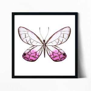 Pink Butterfly Print, Butterfly Printable, Digital Art, Girls Room Printable, Girls Nursery Art, Pink Nursery Print, Butterfly Print