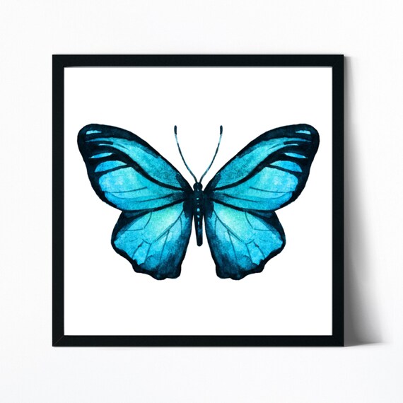 Watercolor Butterfly Print Printable Butterfly Wall Art | Etsy