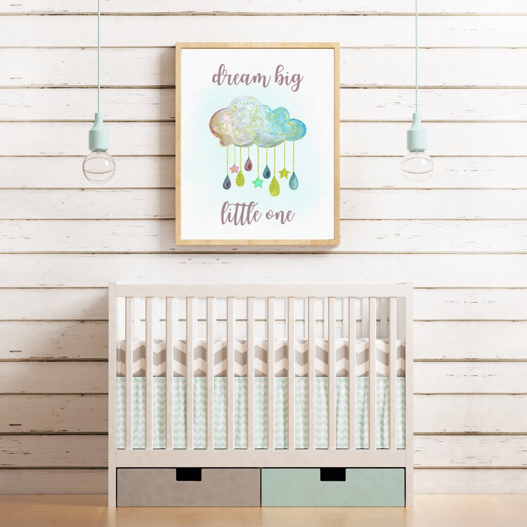 Dream Big Little One Printable, Nursery Decor, Boys Nursery Art - Etsy