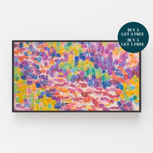 Samsung Frame TV Art, Abstract Digital Art, Floral Oil Painting Frame Art TV, Print for Digital TV, Digital Download for Samsung Frame, Art
