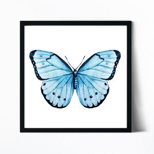 Watercolor Butterfly Print, Butterfly Printable