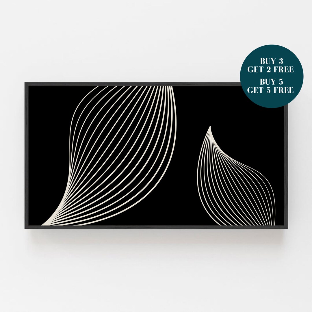 Samsung Frame TV Art, Black & White Digital Art, Frame Art TV, Modern Print for Digital TV
