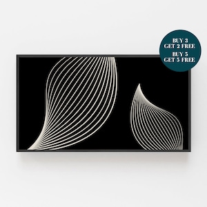 Samsung Frame TV Art, Black & White Digital Art, Frame Art TV, Modern Print for Digital TV, Digital Download for Samsung Frame, Line Art