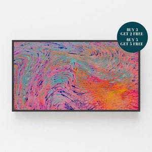 Samsung Frame TV Art, Abstract Digital Art, Psychedelic Painting Frame Art TV, Digital Download for Samsung Frame, 70s Samsung Art