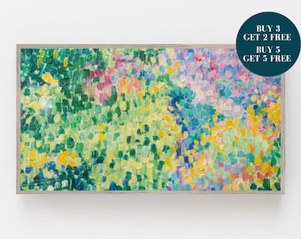 Samsung Rahmen TV-Kunst, abstrakte digitale Kunst, Floral Ölgemälde Rahmen Kunst-TV, Druck für Digital-TV, digitaler Download für Samsung Rahmen